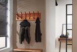 KAWOLA Garderobe NEREA Akazie Metall 12 Haken braun