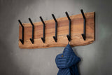 KAWOLA Garderobe NEREA Akazie Metall 12 Haken braun