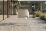 KAWOLA Gartenstuhl AMUR Outdoor Stoff cremefarben
