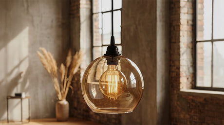 KAWOLA Hängelampe YUKON Glas gold schwarz