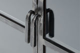 KAWOLA Highboard ARLES Vitrine Metall schwarz 2 Türen