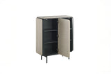KAWOLA Highboard AVRIL 2 Türen Eiche grau