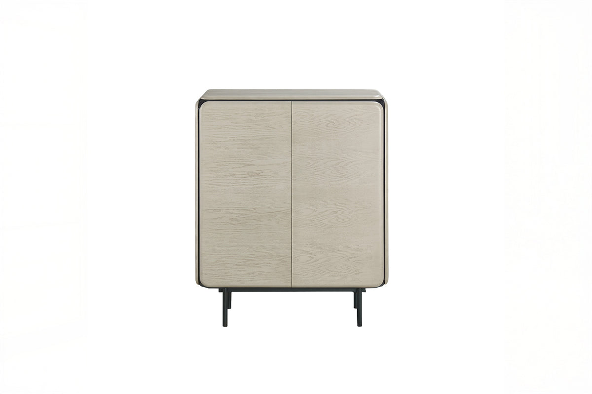 KAWOLA Highboard AVRIL 2 Türen Eiche grau