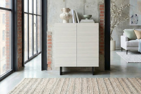 KAWOLA Highboard LYNN 2 Türen lackiert weiß