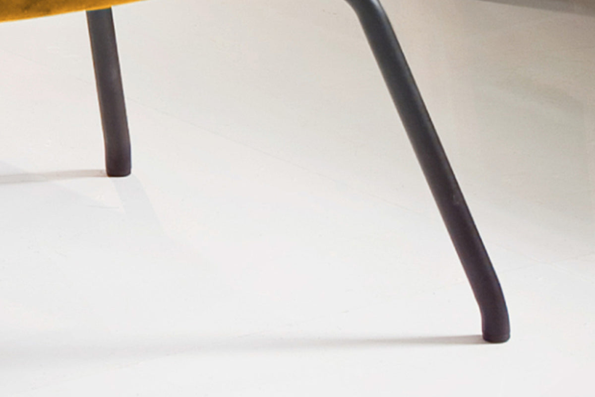 KAWOLA Hocker LOTTE Polsterhocker velvet curry