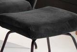 KAWOLA Hocker LOTTE Polsterhocker velvet schwarz