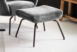 KAWOLA Hocker LOTTE Polsterhocker velvet silber