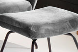 KAWOLA Hocker LOTTE Polsterhocker velvet silber
