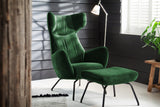 KAWOLA Hocker LOTTE Polsterhocker velvet smaragd