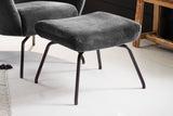 KAWOLA Hocker LOTTE Polsterhocker velvet stone
