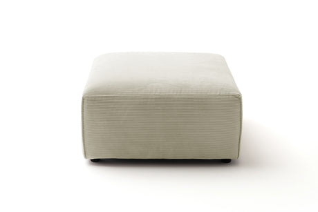 KAWOLA Hocker RANI Polsterhocker Feincord beige