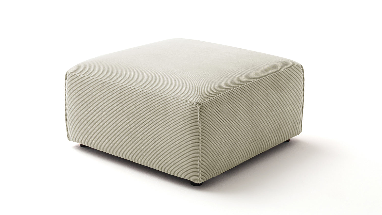KAWOLA Hocker RANI Polsterhocker Feincord beige