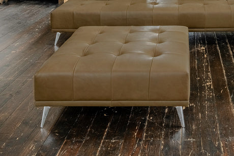 KAWOLA Hocker WIOLO Leder camel