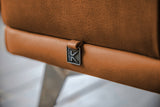 KAWOLA Hocker WIOLO Leder cognac