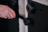 KAWOLA Hocker WIOLO SOFT Polsterhocker mit Rückenkissen Cord hellgrau