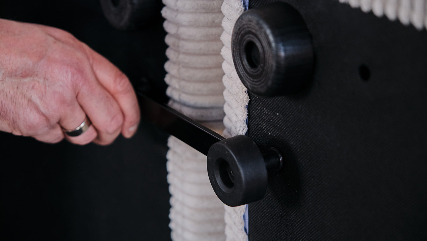 KAWOLA Hocker WIOLO SOFT Sitzelement für Modulsofa Cord hellgrau
