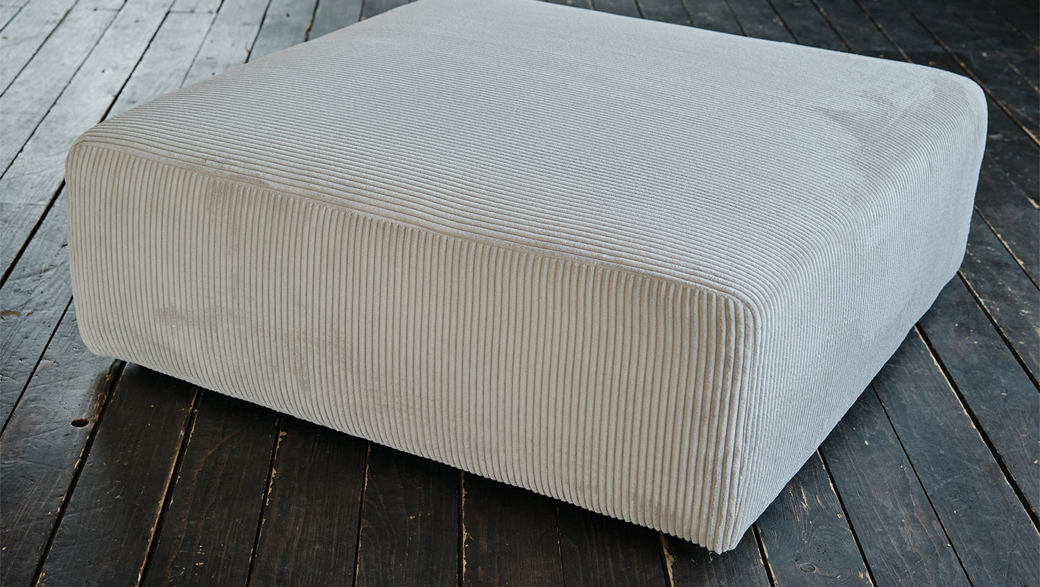 KAWOLA Hocker WIOLO SOFT Sitzelement für Modulsofa Cord hellgrau