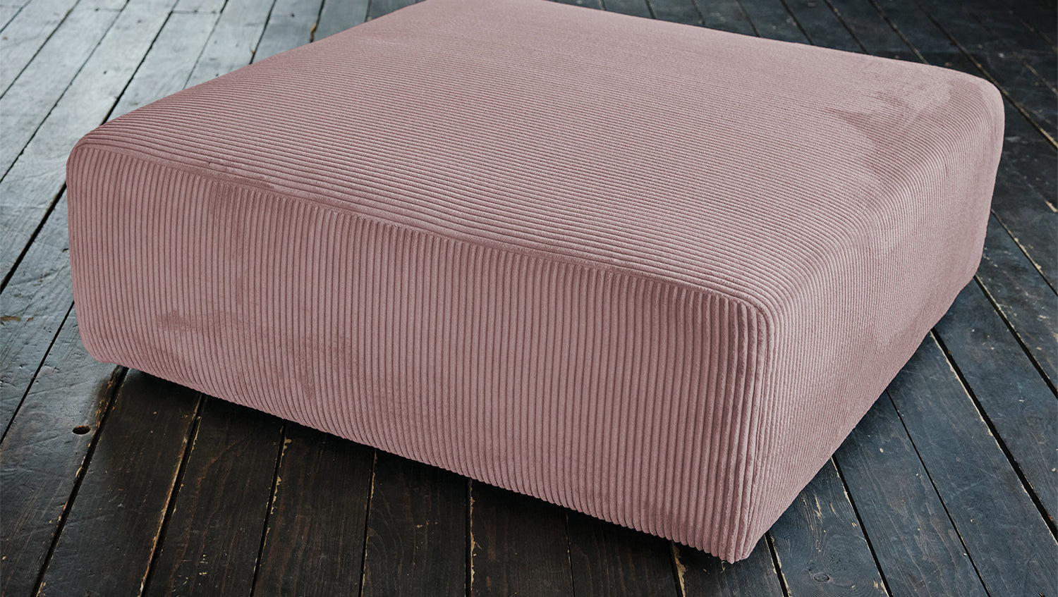 KAWOLA Hocker WIOLO SOFT Sitzelement für Modulsofa Cord rosa