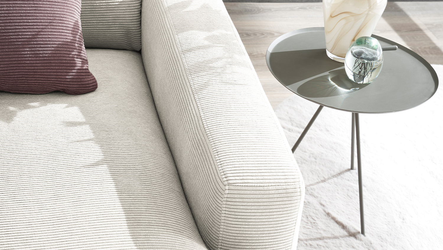 KAWOLA Longseat CARA Feincord weiß
