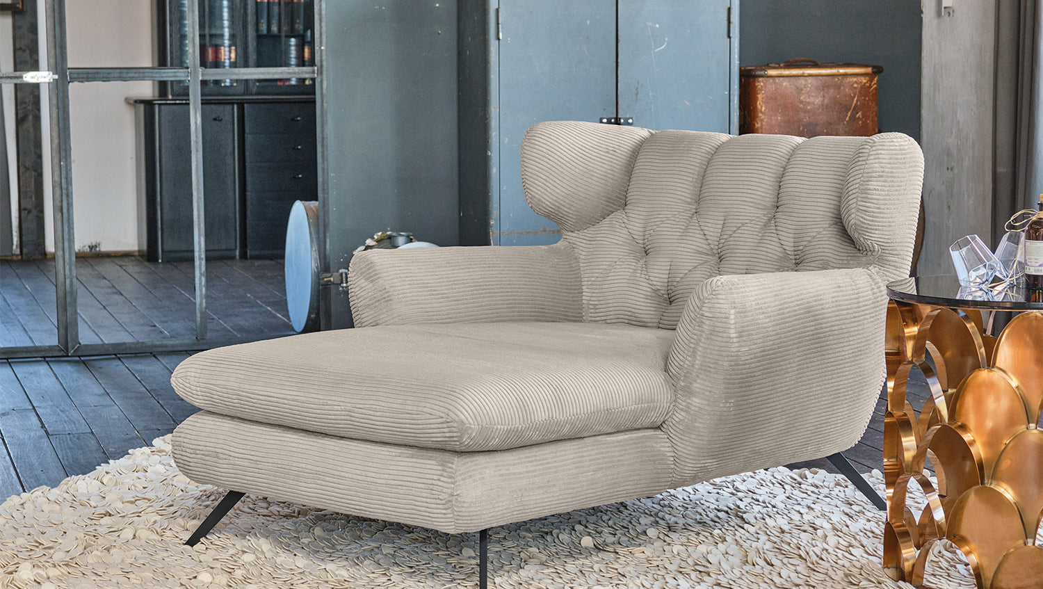 KAWOLA Longseat CHARME Cord steingrau