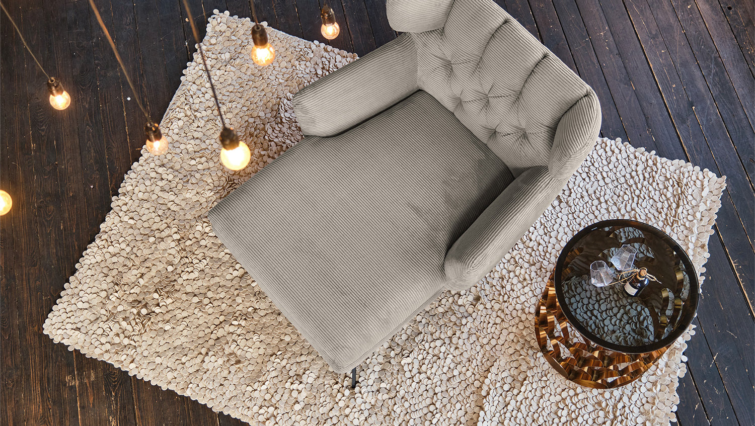 KAWOLA Longseat CHARME Cord steingrau