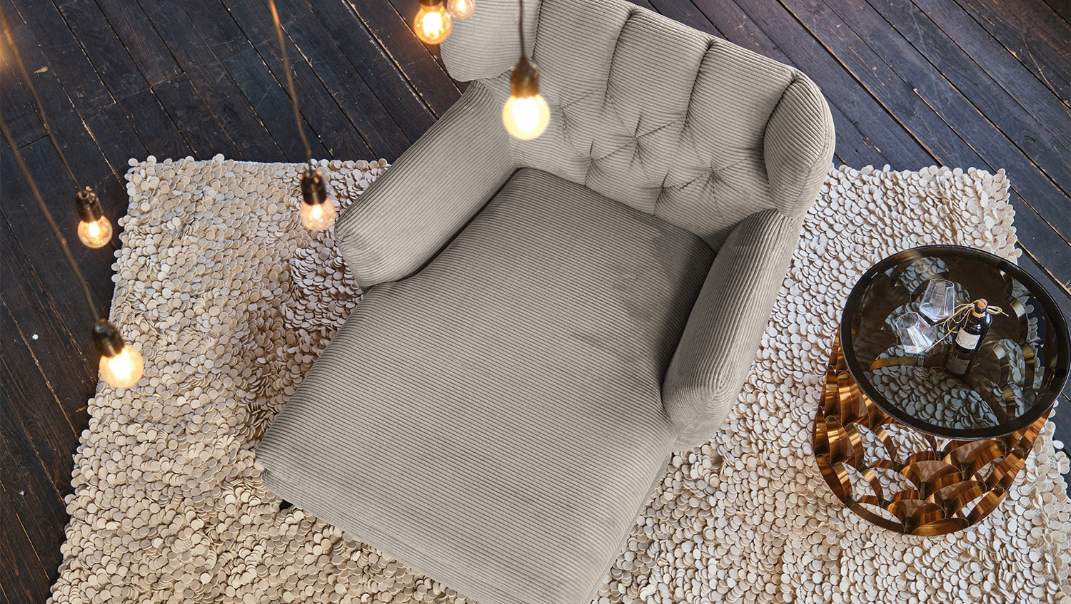 KAWOLA Longseat CHARME Cord steingrau