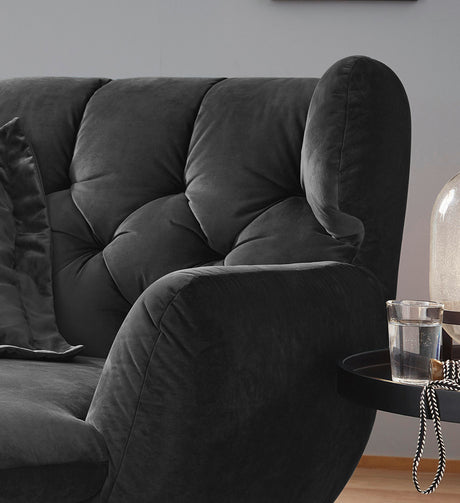 KAWOLA Longseat CHARME Velvet schwarz