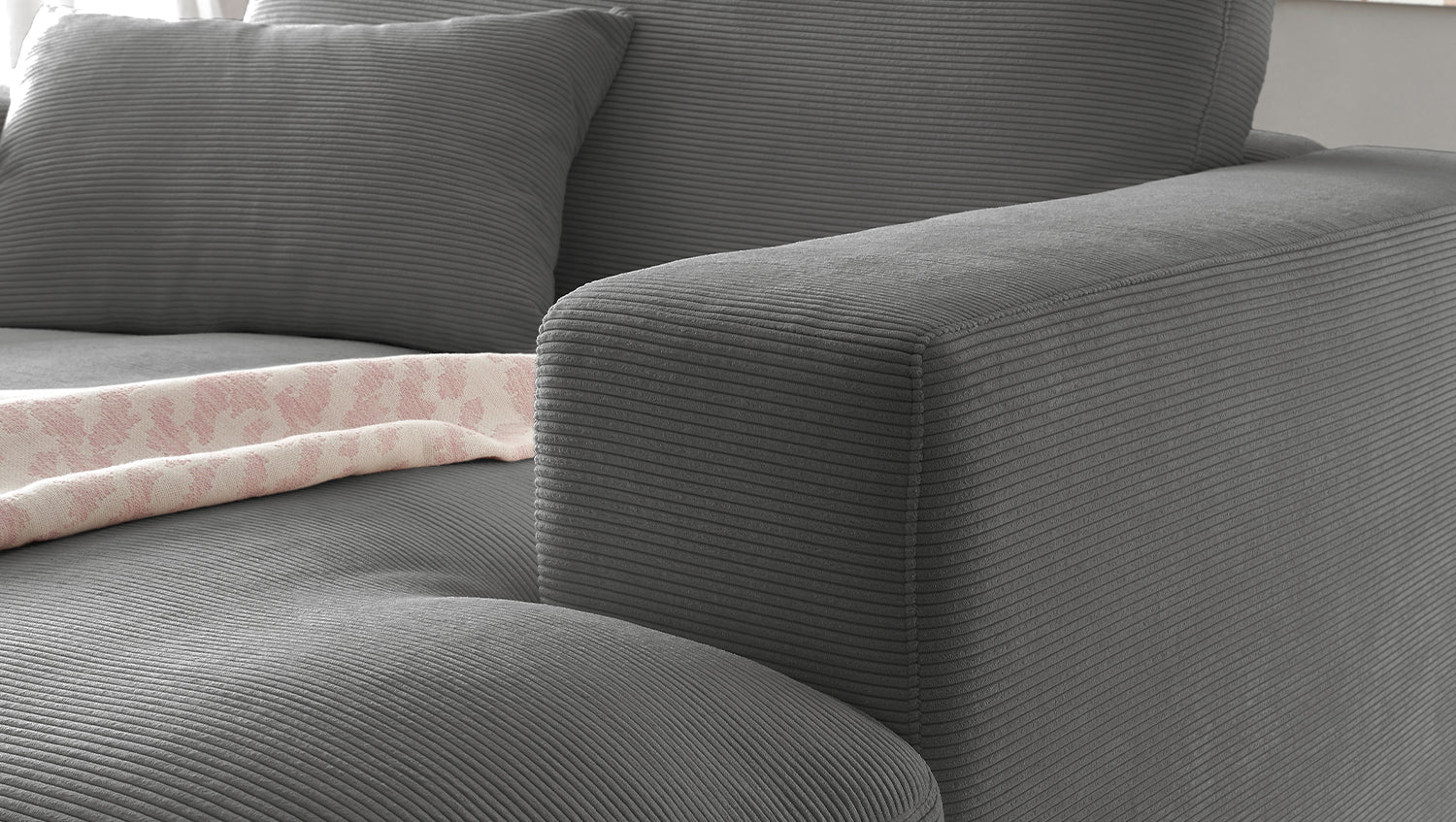 KAWOLA Longseat MADELINE Feincord anthrazit