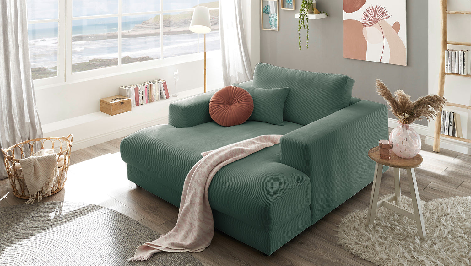 KAWOLA Longseat MADELINE Feincord grün