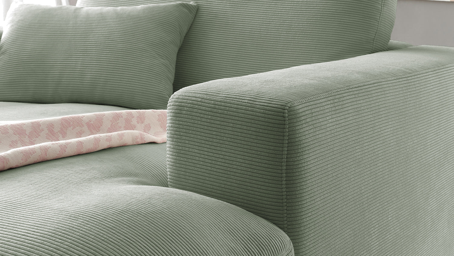 KAWOLA Longseat MADELINE Feincord olivgrün