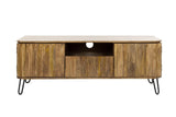 KAWOLA Lowboard SALEMA TV-Board Mango massiv sandfarben 2 Türen 1 Schublade