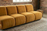 KAWOLA Modulsofa LAYLA 2-Sitzer 2 Module Velvet gelb