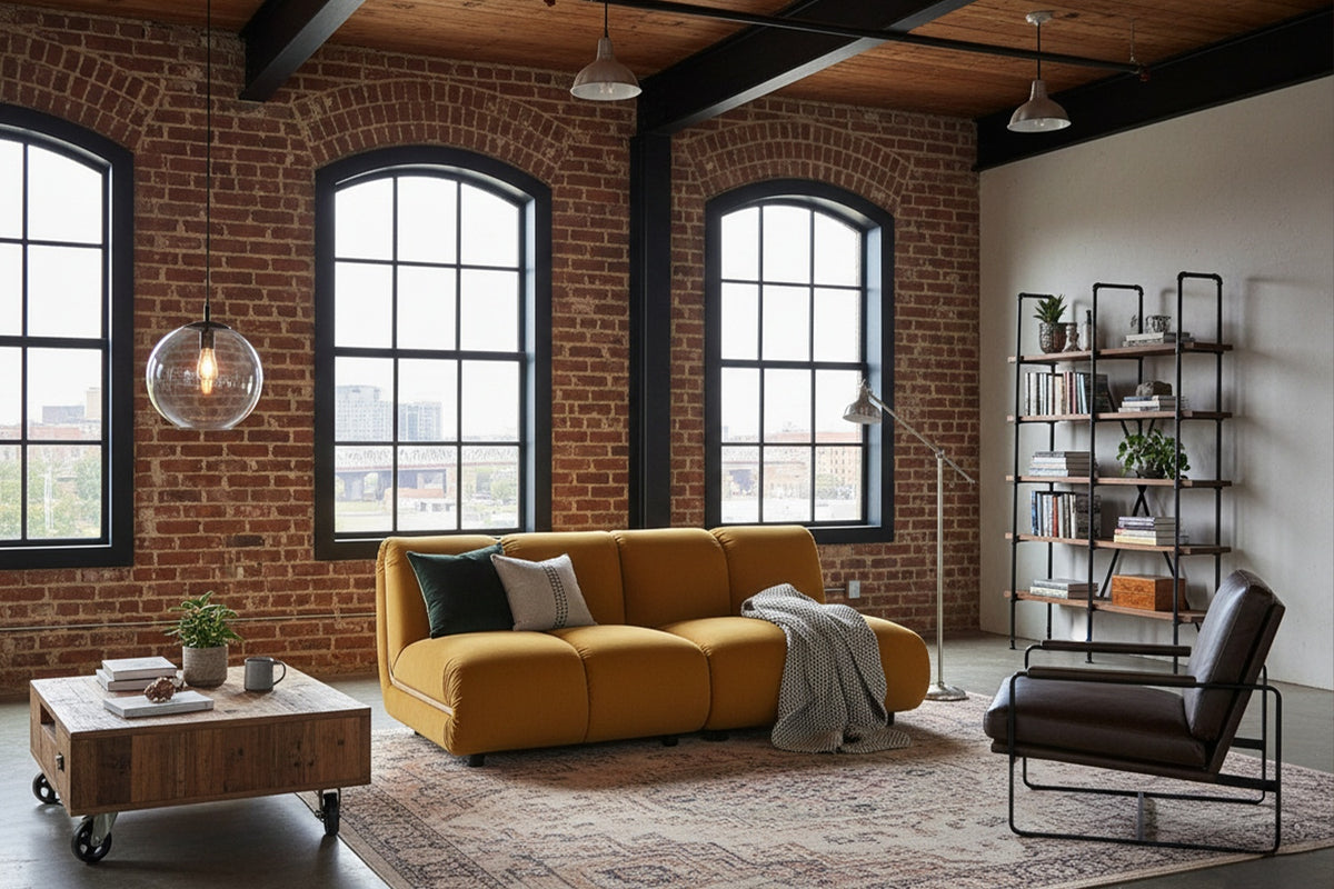 KAWOLA Modulsofa LAYLA 2-Sitzer 2 Module Velvet gelb
