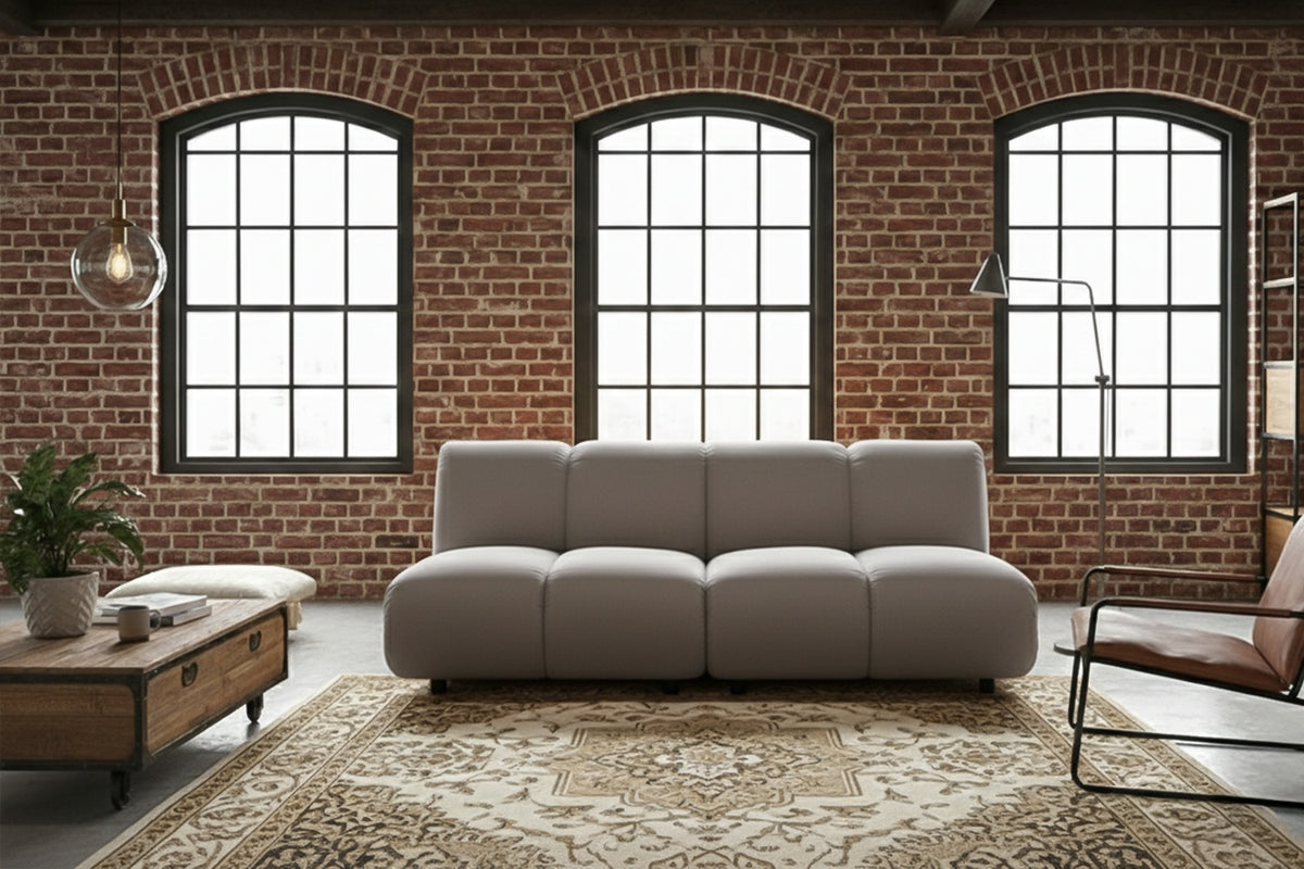 KAWOLA Modulsofa LAYLA 2-Sitzer 2 Module Velvet taupe
