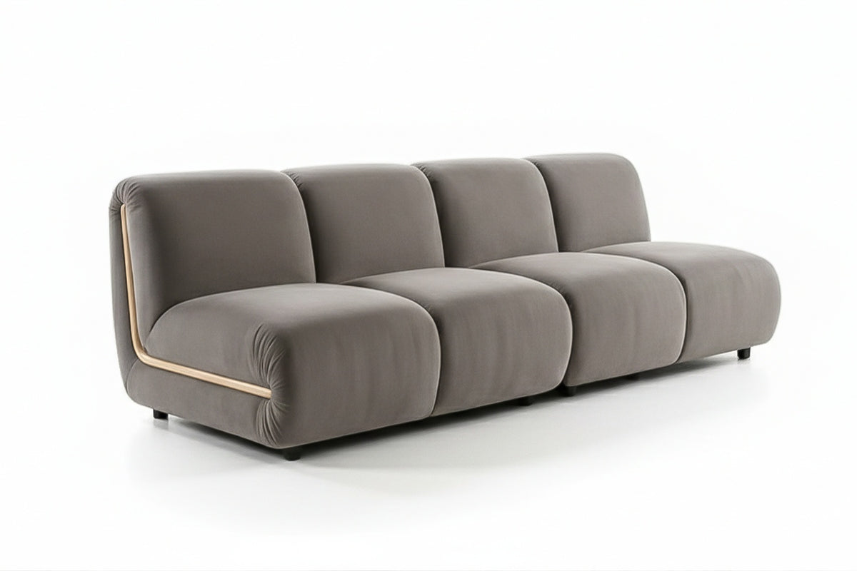 KAWOLA Modulsofa LAYLA 2-Sitzer 2 Module Velvet taupe