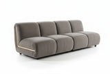 KAWOLA Modulsofa LAYLA 2-Sitzer 2 Module Velvet taupe