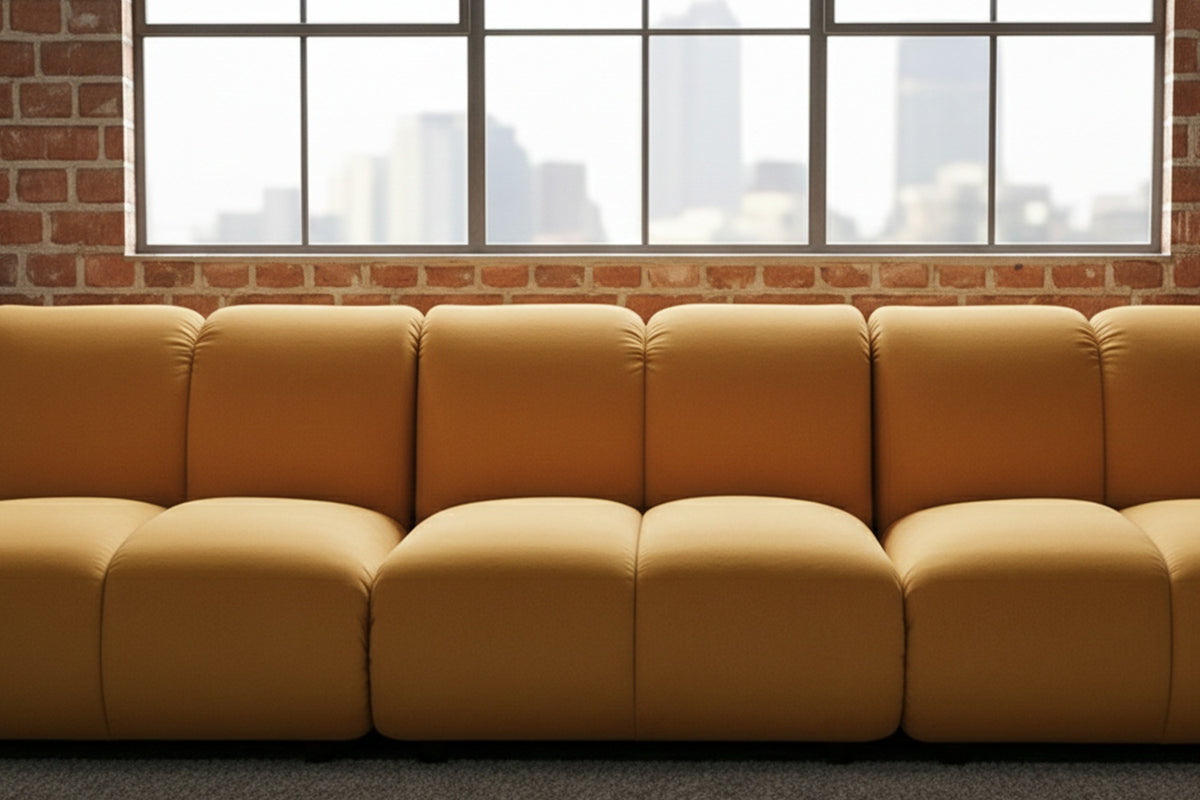 KAWOLA Modulsofa LAYLA 3-Sitzer 3 Module Velvet gelb