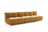KAWOLA Modulsofa LAYLA 3-Sitzer 3 Module Velvet gelb
