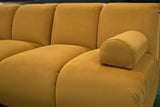 KAWOLA Modulsofa LAYLA 3-Sitzer 3 Module Velvet gelb
