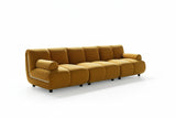 KAWOLA Modulsofa LAYLA 3-Sitzer 3 Module Velvet gelb