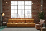 KAWOLA Modulsofa LAYLA 3-Sitzer 3 Module Velvet gelb