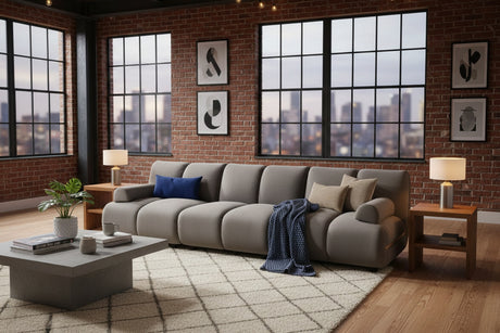 KAWOLA Modulsofa LAYLA 3-Sitzer 3 Module Velvet taupe
