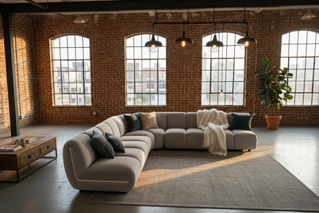KAWOLA Modulsofa LAYLA Ecksofa 5 Module Velvet taupe