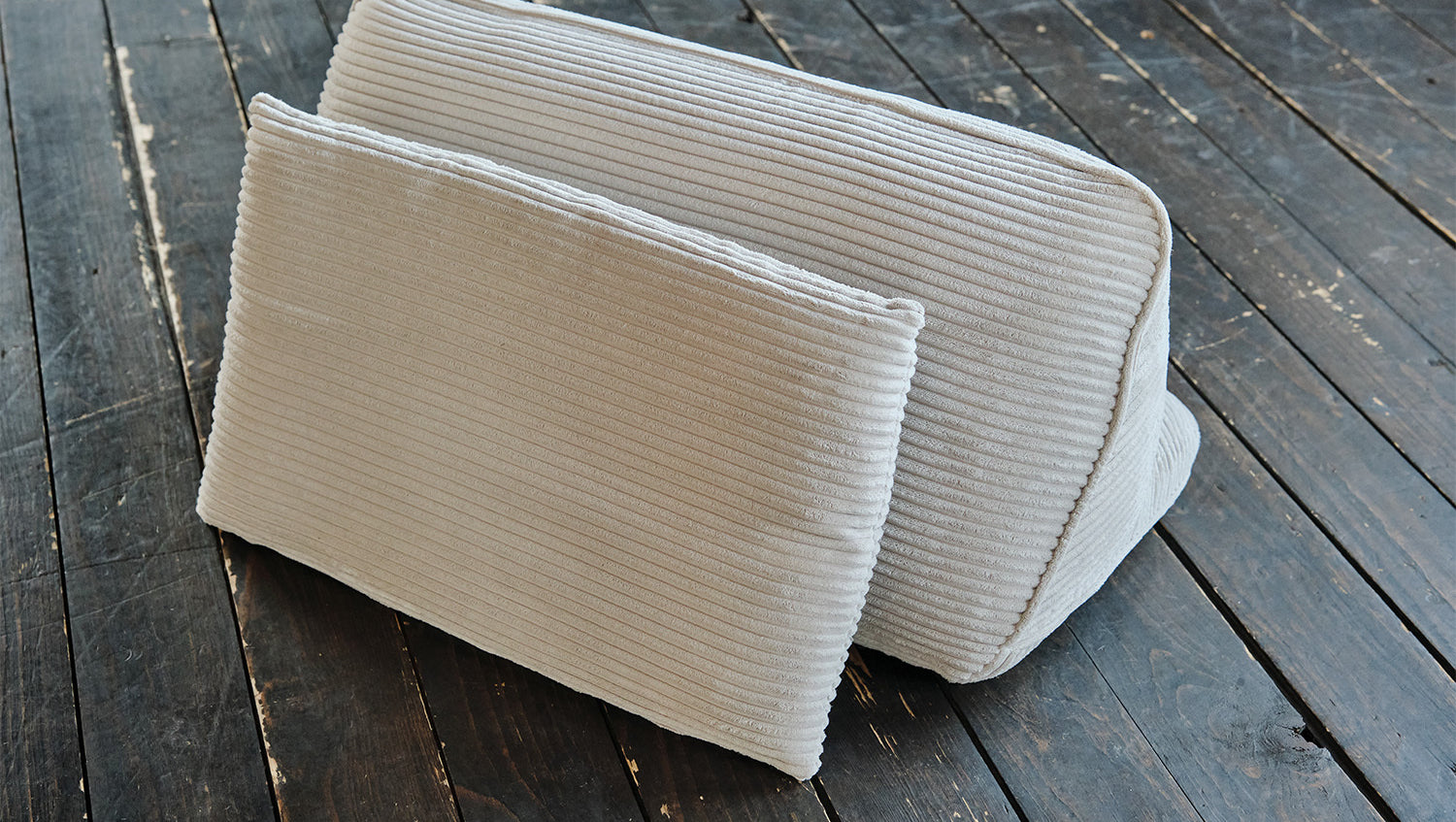 KAWOLA Modulsofa WIOLO SOFT 2 Module 2 Rückenkissen Cord hellgrau