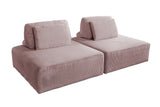 KAWOLA Modulsofa WIOLO SOFT 2 Module 2 Rückenkissen Cord rosa
