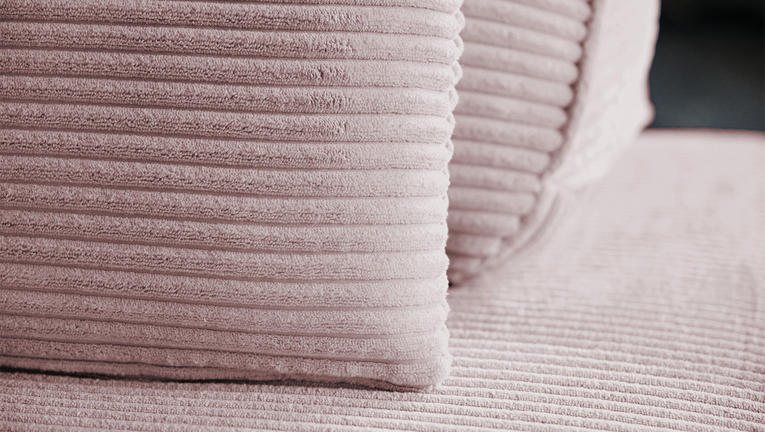 KAWOLA Modulsofa WIOLO SOFT 2 Module 2 Rückenkissen Cord rosa