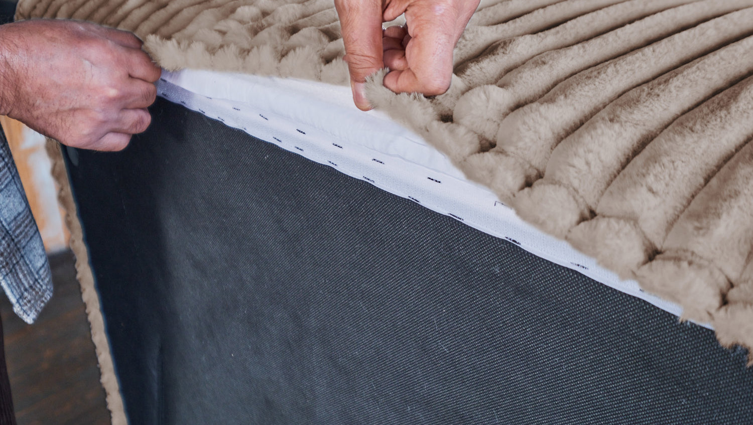 KAWOLA Modulsofa WIOLO SOFT 2 Module 2 Rückenkissen Weicher Breitcord taupe