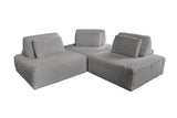 KAWOLA Modulsofa WIOLO SOFT 3 Module 3 Rückenkissen Weicher Breitcord grau