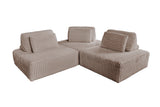 KAWOLA Modulsofa WIOLO SOFT 3 Module 3 Rückenkissen Weicher Breitcord taupe