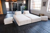 KAWOLA Modulsofa WIOLO SOFT 4 Module 4 Rückenkissen Cord cremeweiß